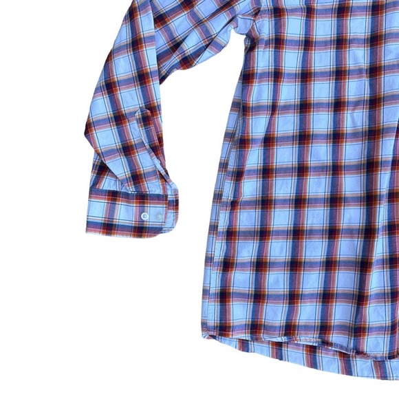 Wrangler George Straight Button Down Shirt Mens Long Sleeve Plaid Large - Picture 4 of 12